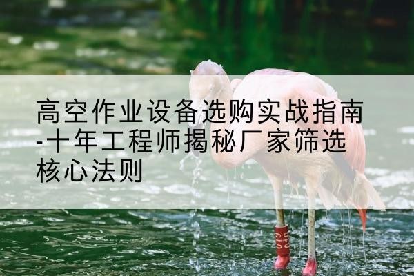 浮山剪叉式升降机厂家-高空作业设备选购实战指南-十年工程师揭秘厂家筛选核心法则