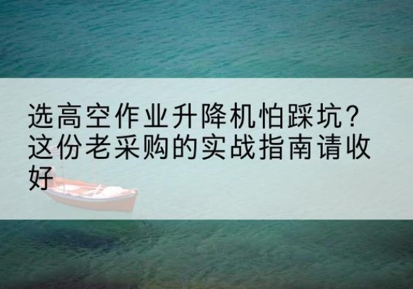 浮山高空作业升降机厂家推荐-选高空作业升降机怕踩坑？这份老采购的实战指南请收好